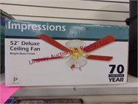 Impressions NIB 52" Deluxe Ceiling Fan