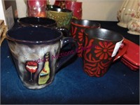 6 new candle holders, 5 coffee cups and