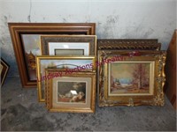 8-framed pictures, various sizes ranging