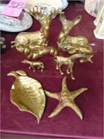 8 pieces of brass figurines