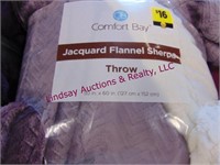 New Plush 7 1/2 ft by 8 1/2 blanket, a Sherpa