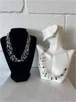 2 multistrand necklaces