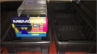 Pair of Cassette Tape Holders w Empty Cassette