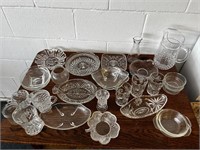 Clear glass & crystal lot