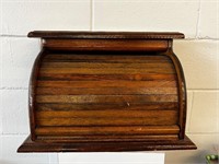 Vintage Knock on wood made in USA bread box