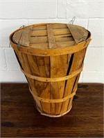 Vintage Wood Slat Fruit/Vegetable Bushel Basket