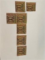 7 WWII GAS RATION STAMPS 1 gallon of fuel