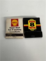 Vintage shell & super 8 motel matchbooks