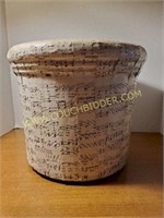 10" clay flower pot with sheet music