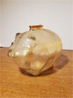 Vintage  Glass Piggy  Bank
