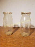 Vintage  1/2 Pint Glass Milk Jugs