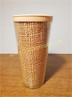 Vintage  Plastic Insulated Cup Peach