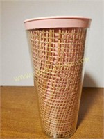 Vintage  Plastic  Insulated Cup  Pink