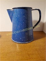 Vintage  Blue Enamel Coffee Pot