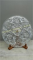 Crystal Pinwheel Footed Platter
