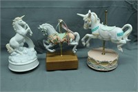 Vintage Music Boxes Horses & Unicorns