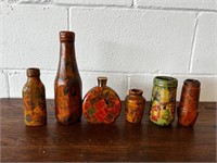 Decoupaged Bottle Art Vintage