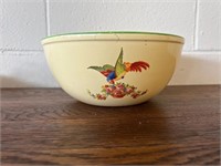 Homer Laughlin Mixing Bowl Parrot & Flower Design