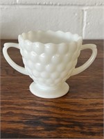Bubble Milk Glass by ANCHOR HOCKING Open sugar