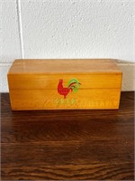 Vintage Nevco Wooden Recipe Box