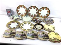 Sélection d'assiettes en porcelaine dont Limoges