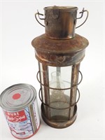 Lanterne vintage, métal et verre
