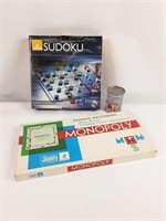 Monopoly vintage et jeu Sudoku