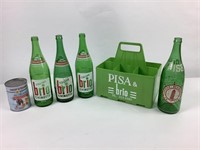 Boîte et bouteilles de BRIO & Pisa vintage