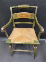 Hitchcock Green Stenciled Arm Chair