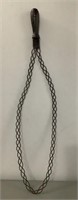 Antique Braided Rug Beater with Metal Handle