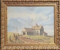 Country Farm Oil on Canvas Painting