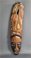 Hand Carved Mahogany Wooden Mask 24"