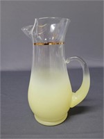 Vintage Blendo Yellow Frosted Pitcher 9"