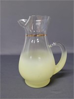 Vintage Blendo Yellow Frosted Pitcher 10"