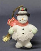 Lenox 2010 Snowy Garland Snowman Ornament
