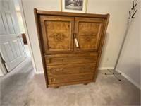 Wood Chest of Drawers w/3-Drawers & Cabinet