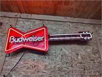 Budweiser Guitar Neon Beer Sign