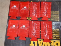 8 Large Budweiser Coozies