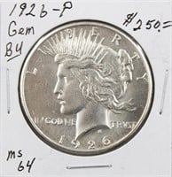 1926-P BU Silver Peace Dollar Coin Key