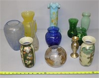 box lot vintage vases