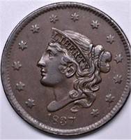 1837 LARGE CENT N 12 R3 XF+ PQ