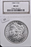 1880 S NGC MS63 MORGAN DOLLAR