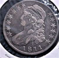 1811 BUST HALF DOLLAR XF