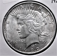 1922 PEACE DOLLAR UNC