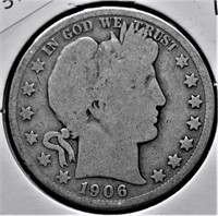 1906 D BARBER HALF DOLLAR G