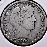 1900 BARBER HALF DOLLAR VG10 PQ