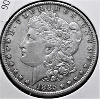 1885 MORGAN DOLLAR XF