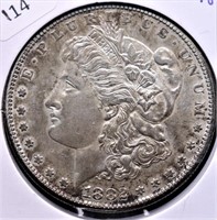 1882 S MORGAN DOLLAR AU