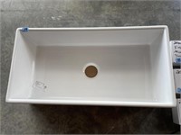 36" White Fire Clay Farm House Sink Single Bowl