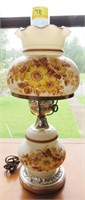 HAND PAINTED FLORAL LAMP